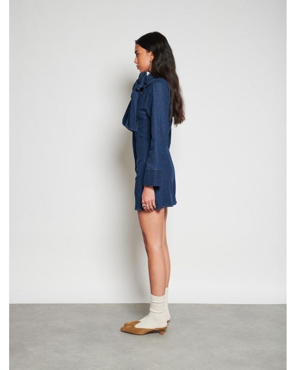 Sister Jane Blue Ghospell Autumn Denim Mini Dress