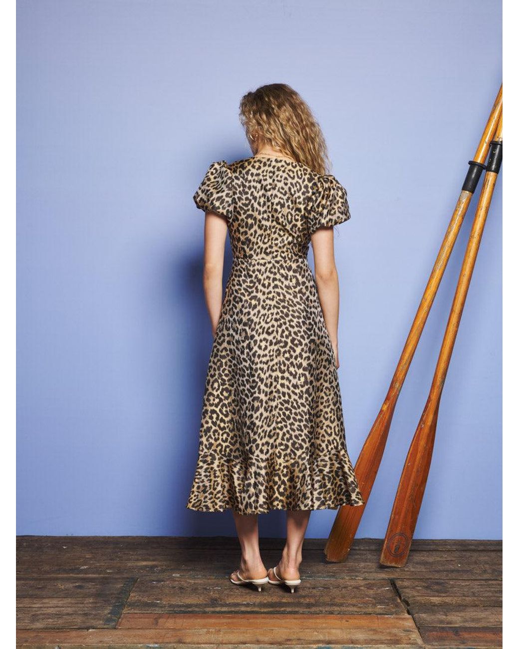 Sister Jane Blue Brooke Jacquard Midi Dress