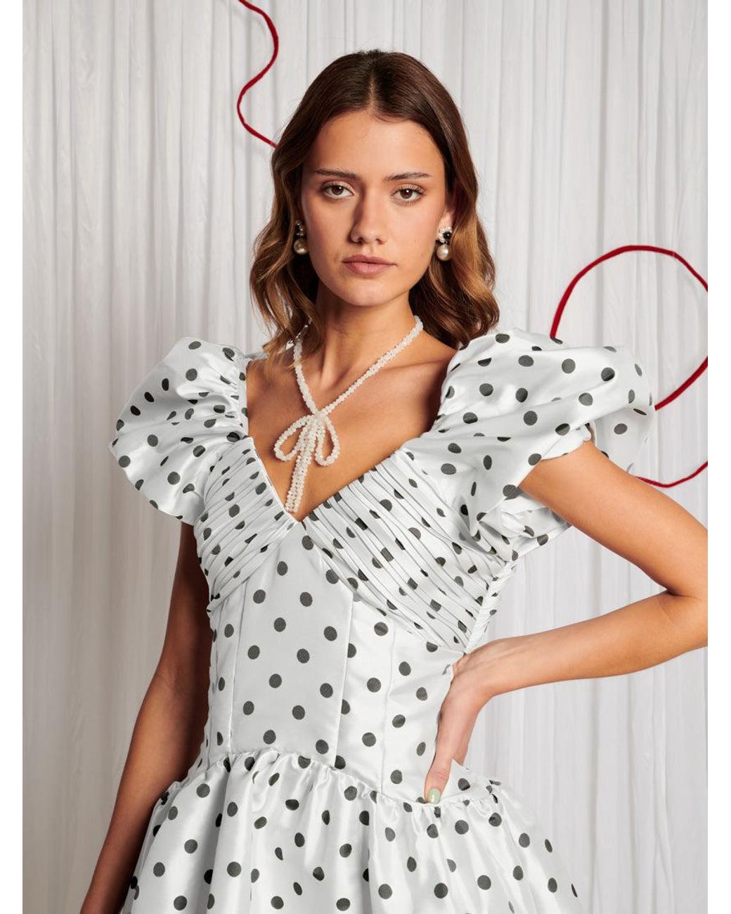 Sister Jane White Dream Raven Spot Mini Dress
