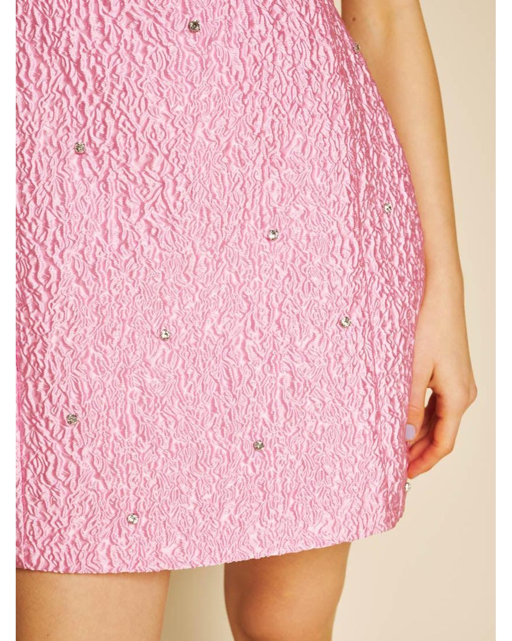 Sister Jane Pink Céleste Gem Jacquard Mini Dress