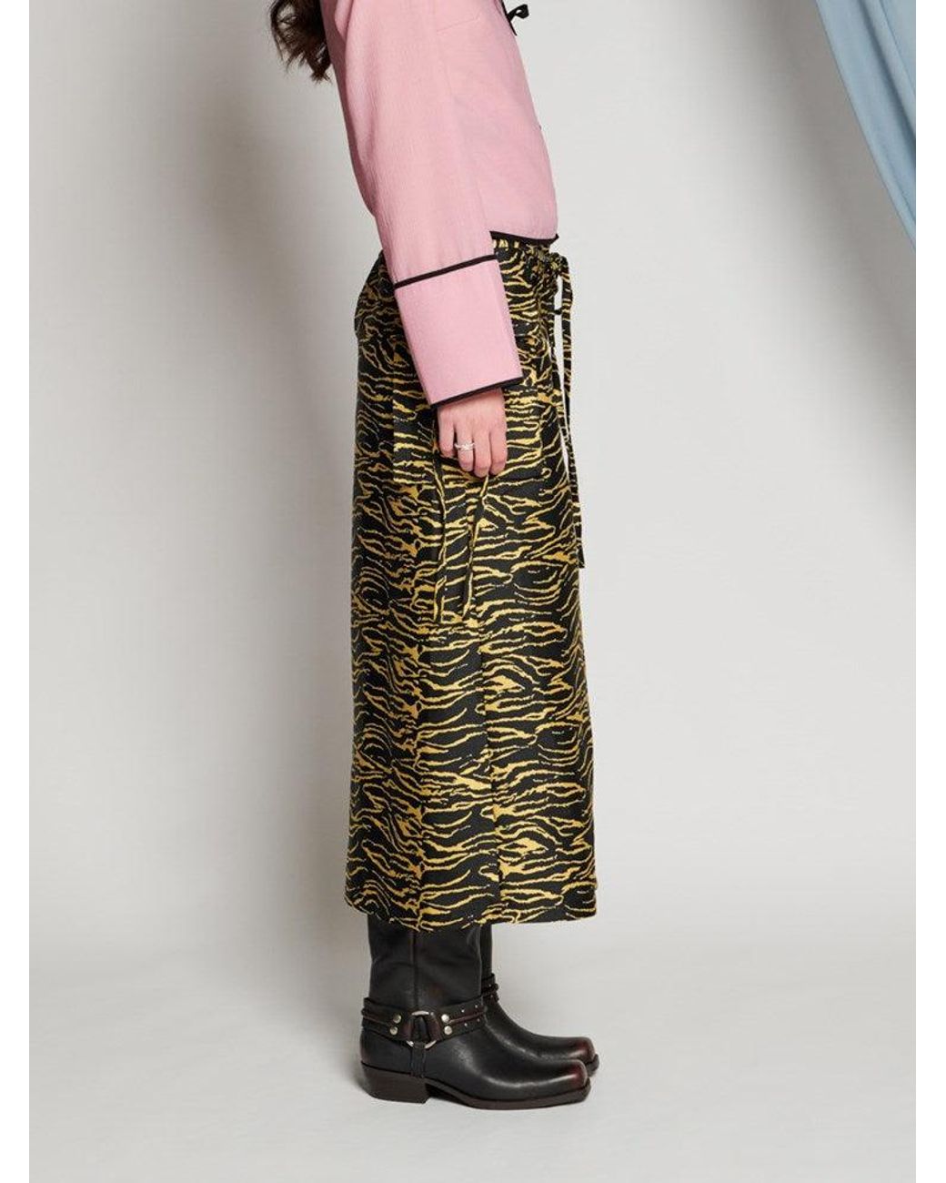 Sister Jane Green Ghospell Bonnie Zebra Midi Skirt