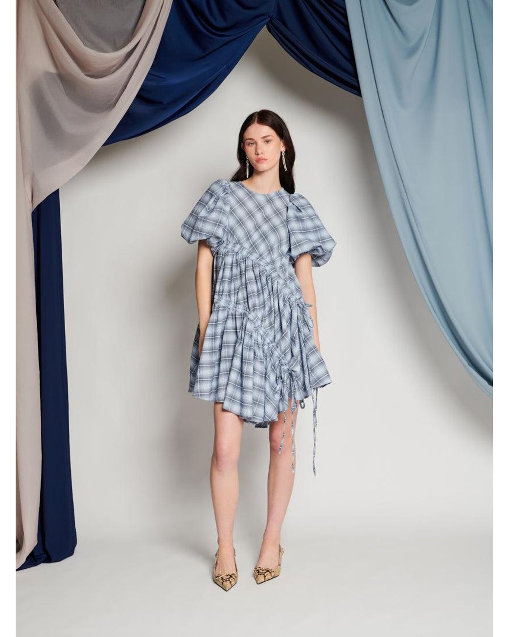ファッション人気ブランドランキング Ghospell Jane Sister Caitlin Lyst | Blue in Dress Mini Check ワンピース