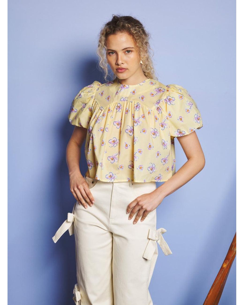 Sister Jane Blue Lake Breeze Floral Top