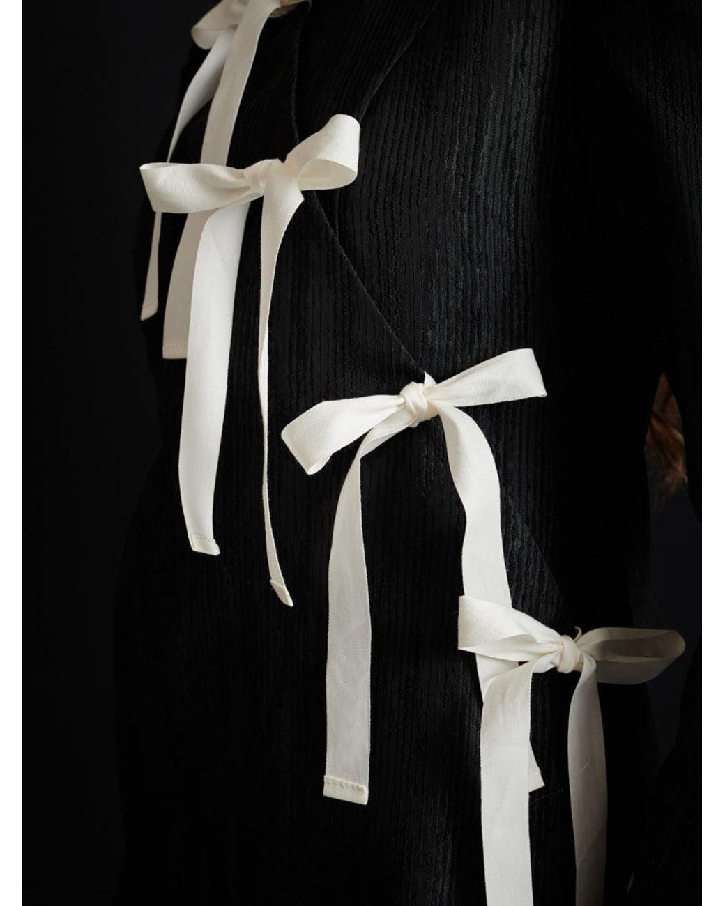 Sister Jane Black Ghospell Dulcie Wrap Mini Dress