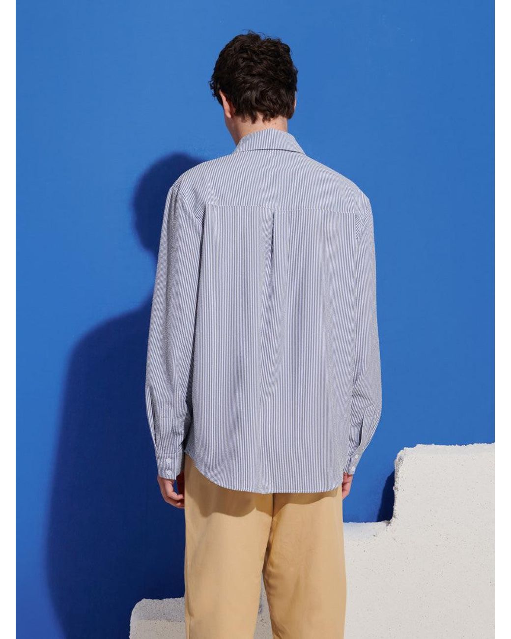 Sister Jane Blue Clio Stripe Embellished Shirt