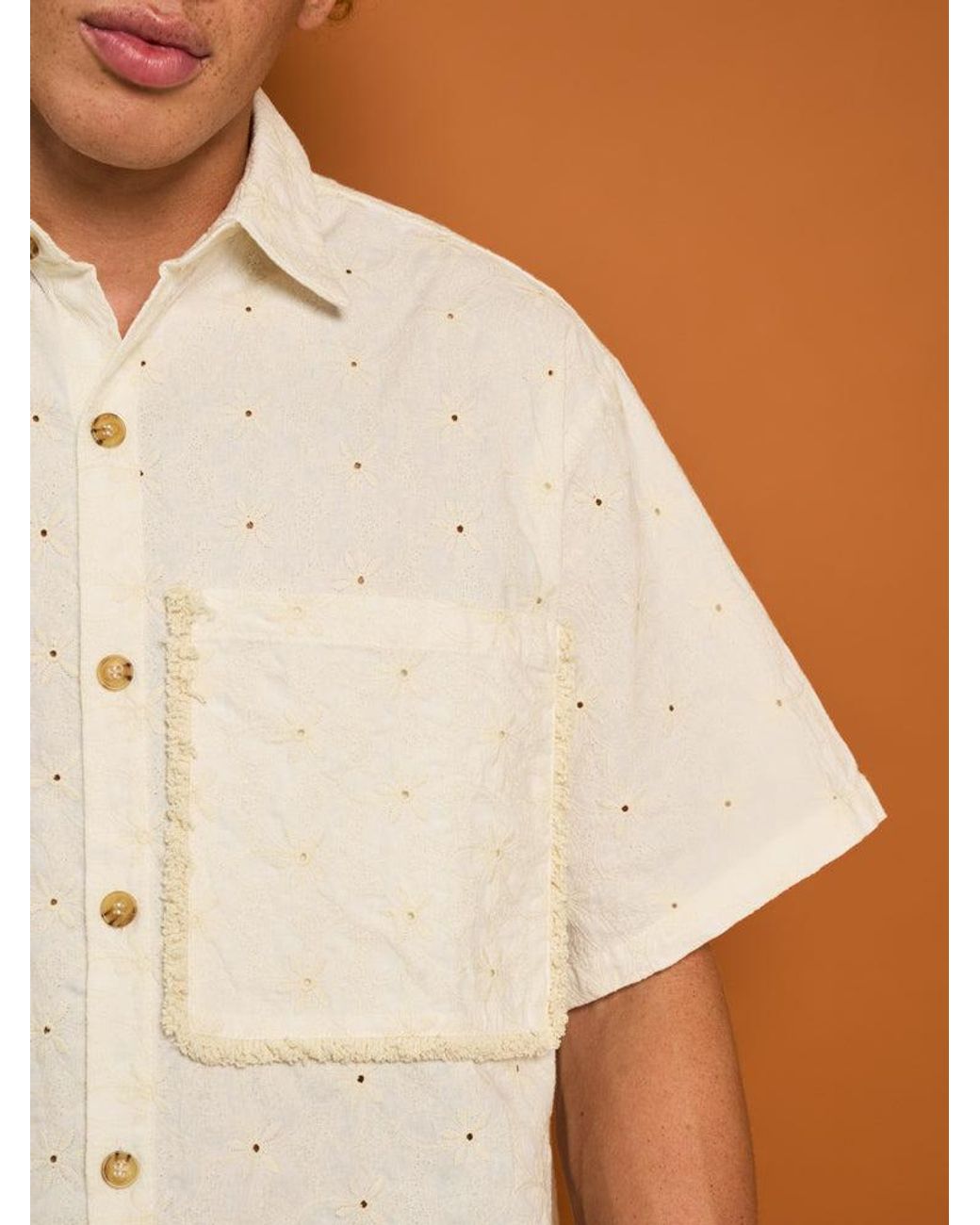 Sister Jane Brown Cole Fray Boxy Shirt