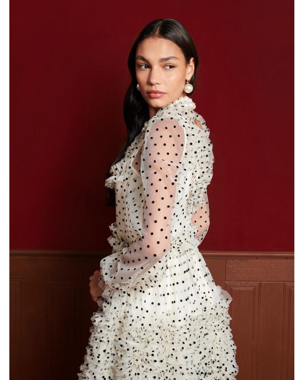 Sister Jane Dream Countess Tulle Maxi Dress in Red | Lyst UK