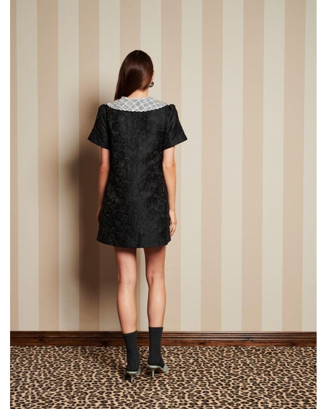 Sister Jane Black Dream Chandelier Jacquard Mini Dress