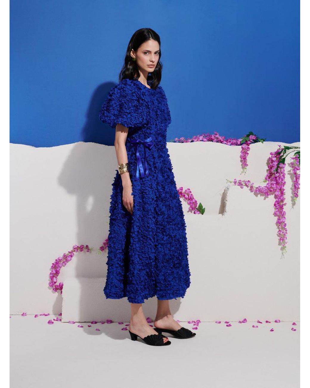 Sister Jane Blue Dream Indigo Bloom Midi Dress