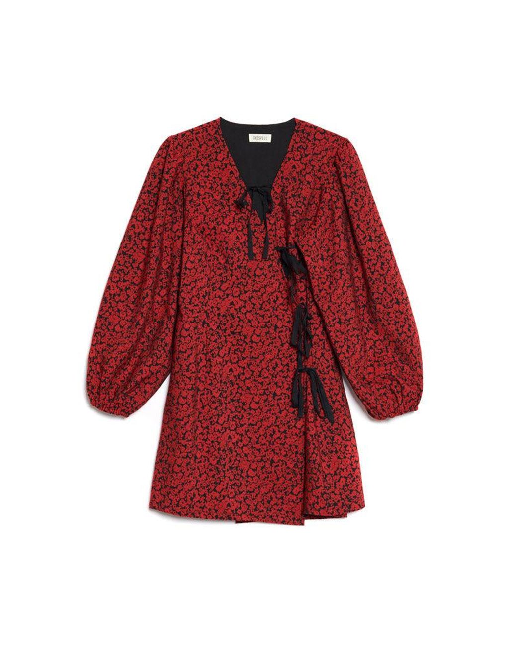 Sister Jane Red Ghospell Davina Wrap Mini Dress