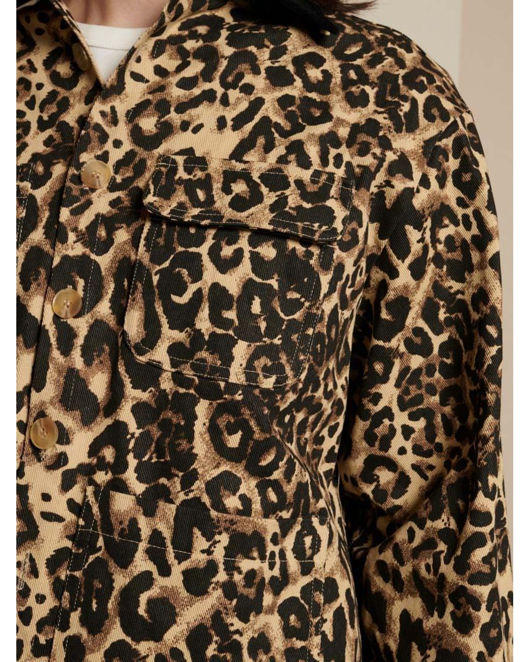 Sister Jane Natural Conrad Leopard Worker Jacket