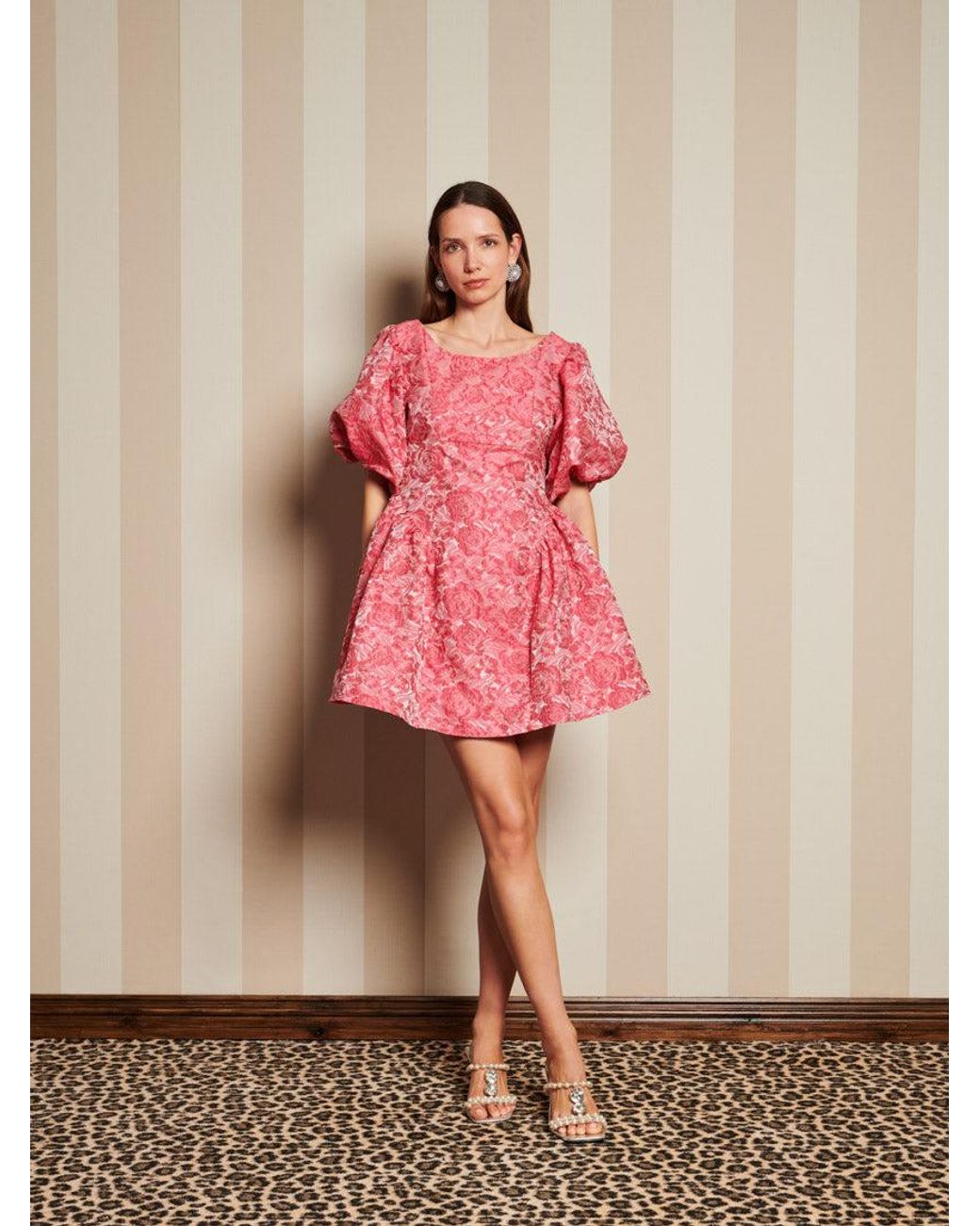 Sister Jane Pink Dream Amour Jacquard Mini Dress