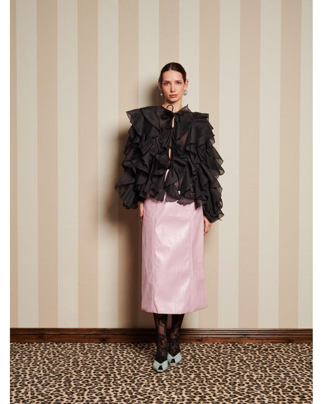 Sister Jane Black Dream Romance Ties Blouse