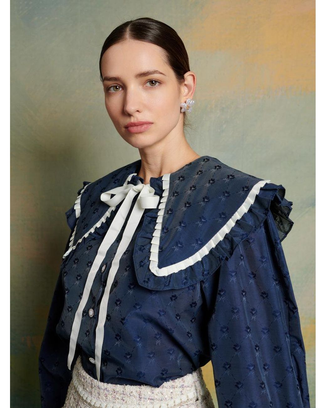 Sister Jane Blue Dream Grace Ruffle Blouse