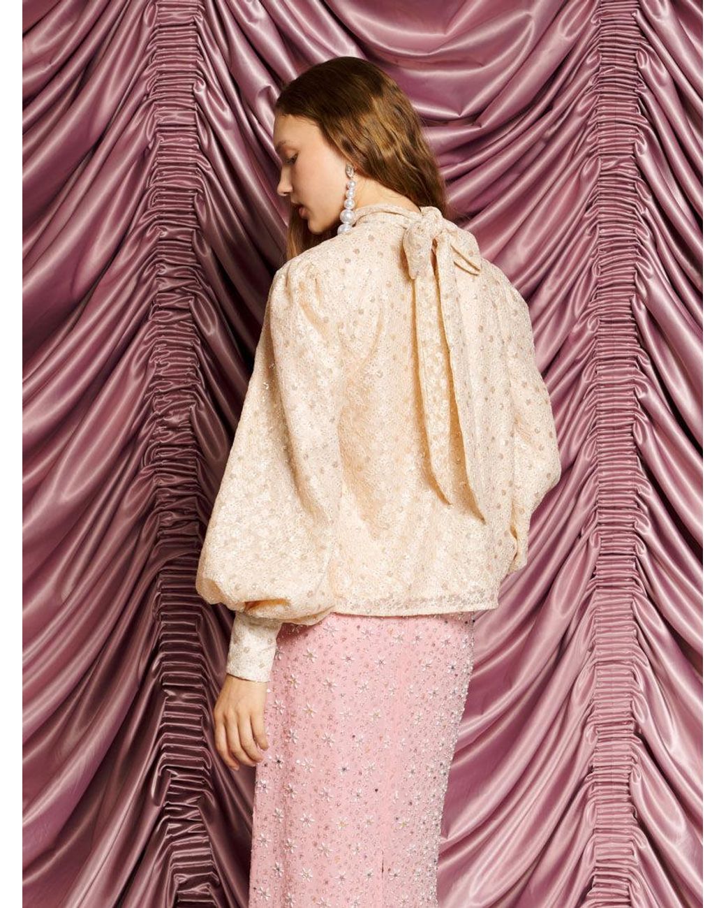 Sister Jane Red Dream Sally Lace Bow Blouse