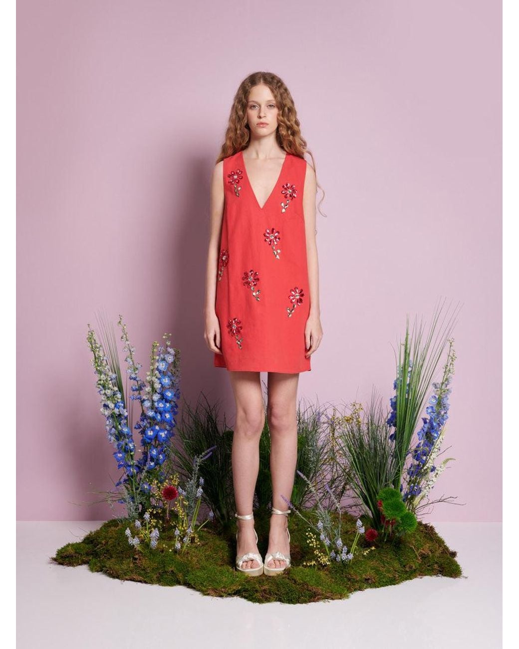 Sister Jane Pink Field Gem Mini Dress