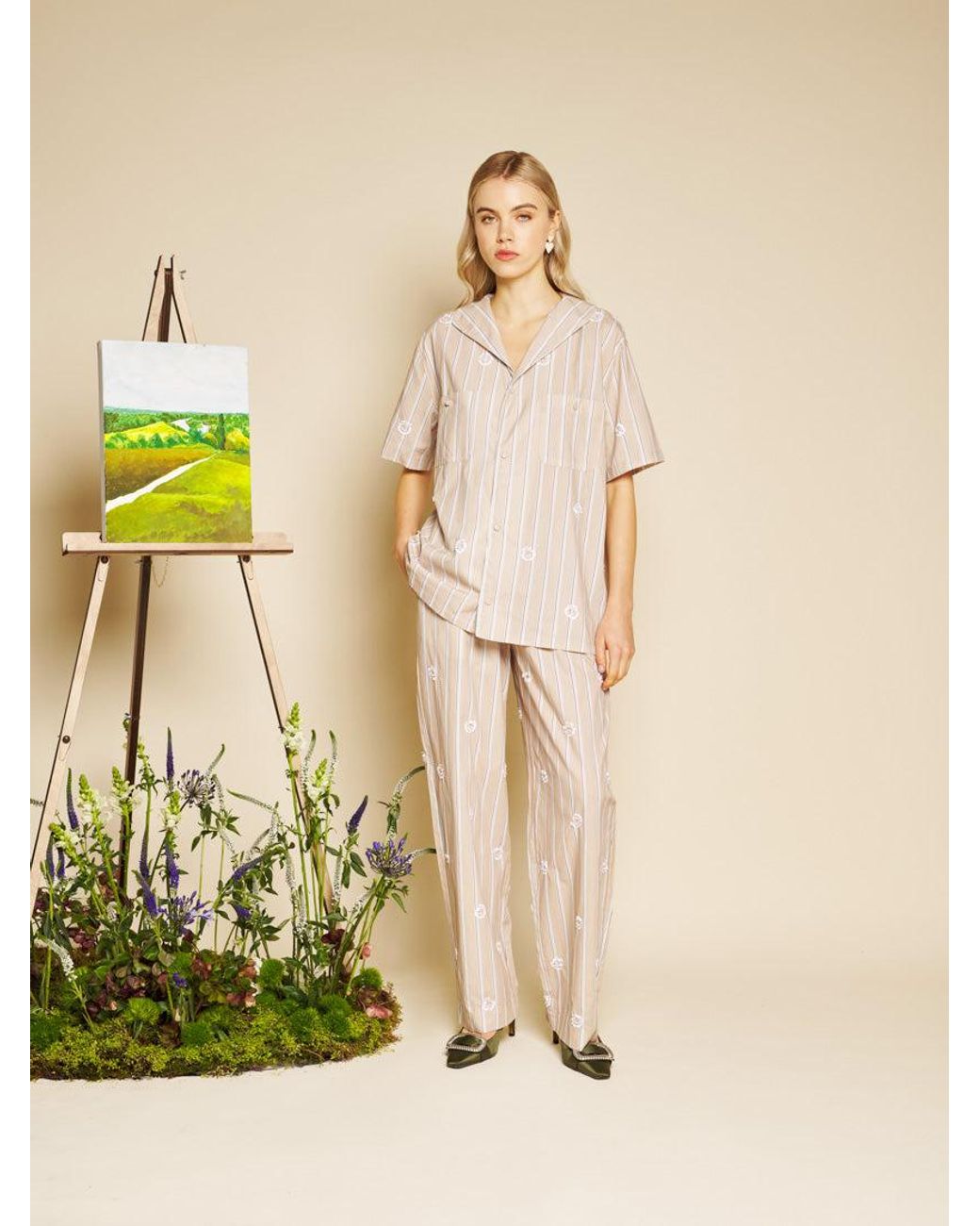 Sister Jane Natural Painter Stripe Shirt