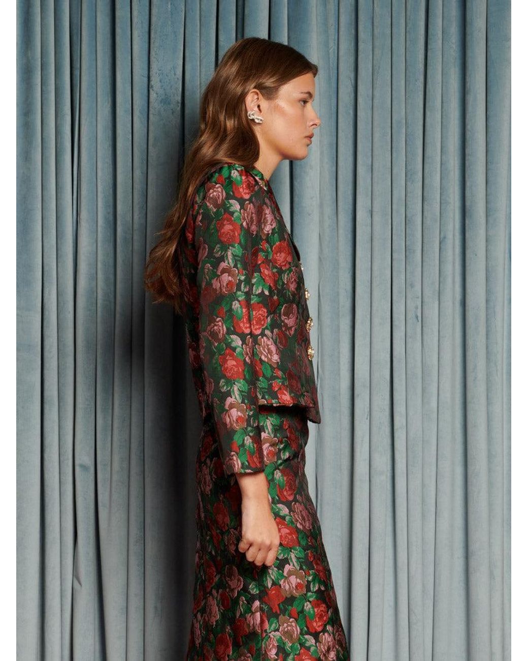 Sister Jane Gray Fantasy Jacquard Cropped Blazer