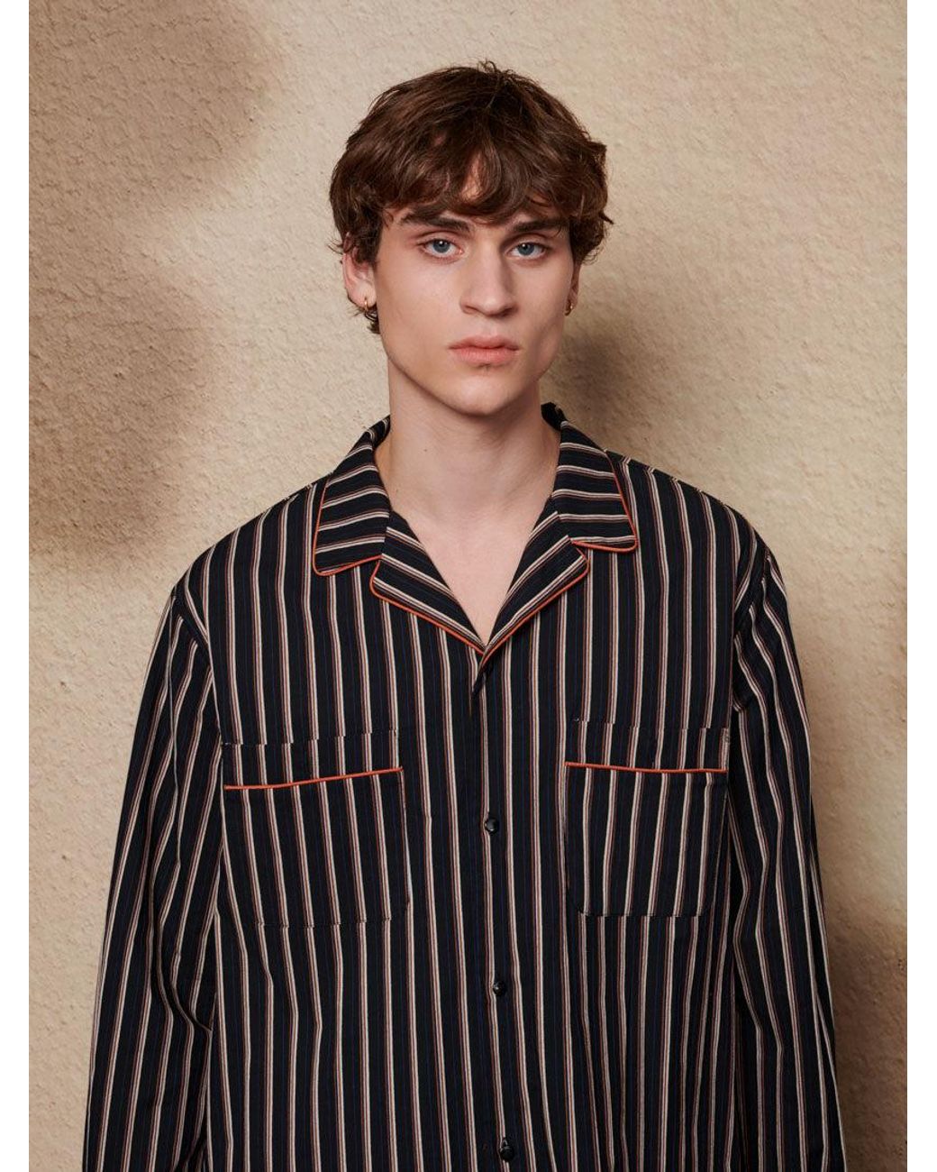 Sister Jane Brown Wisp Stripe Pyjama Shirt