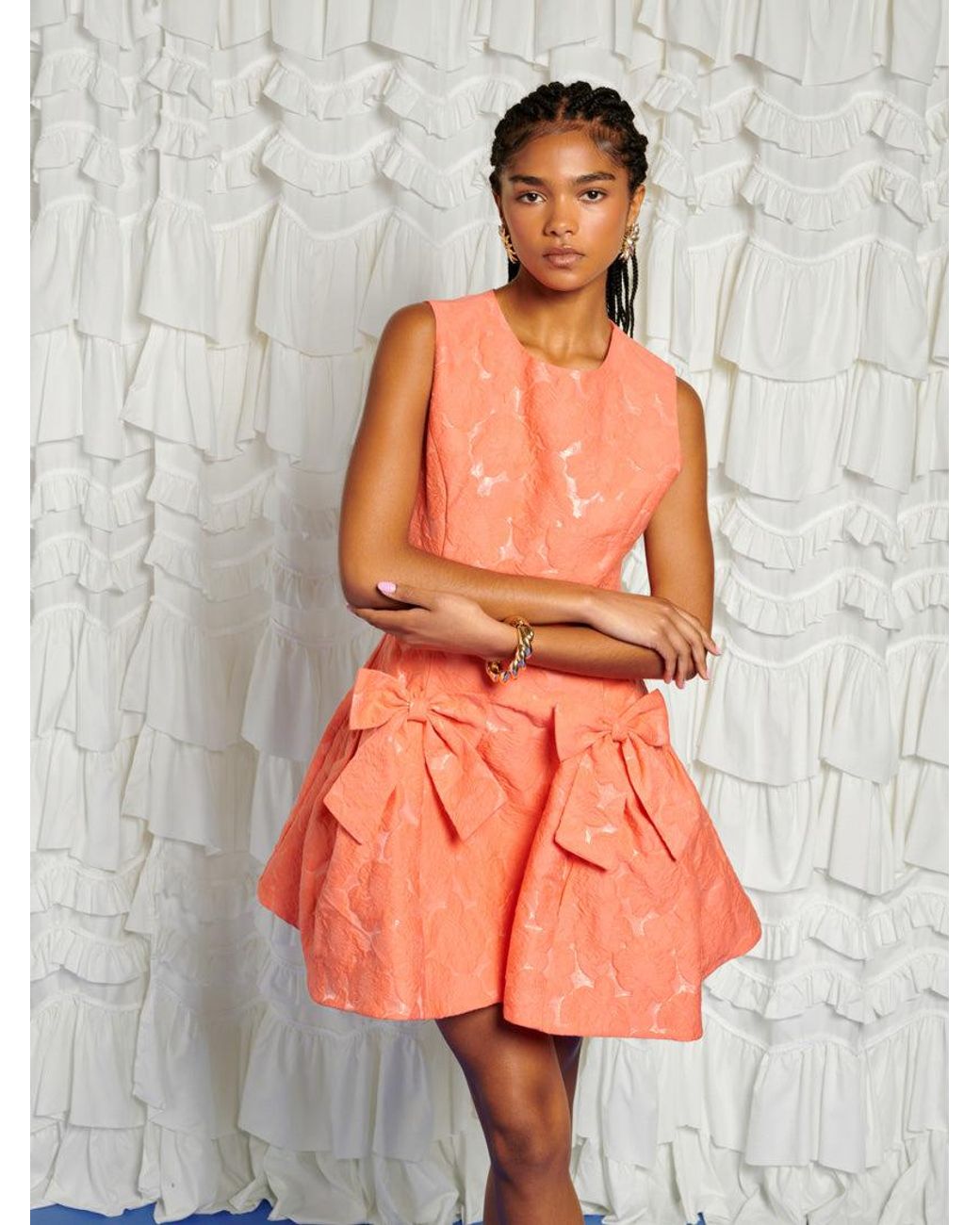 Sister Jane Multicolor Dream Tangerine Jacquard Mini Dress