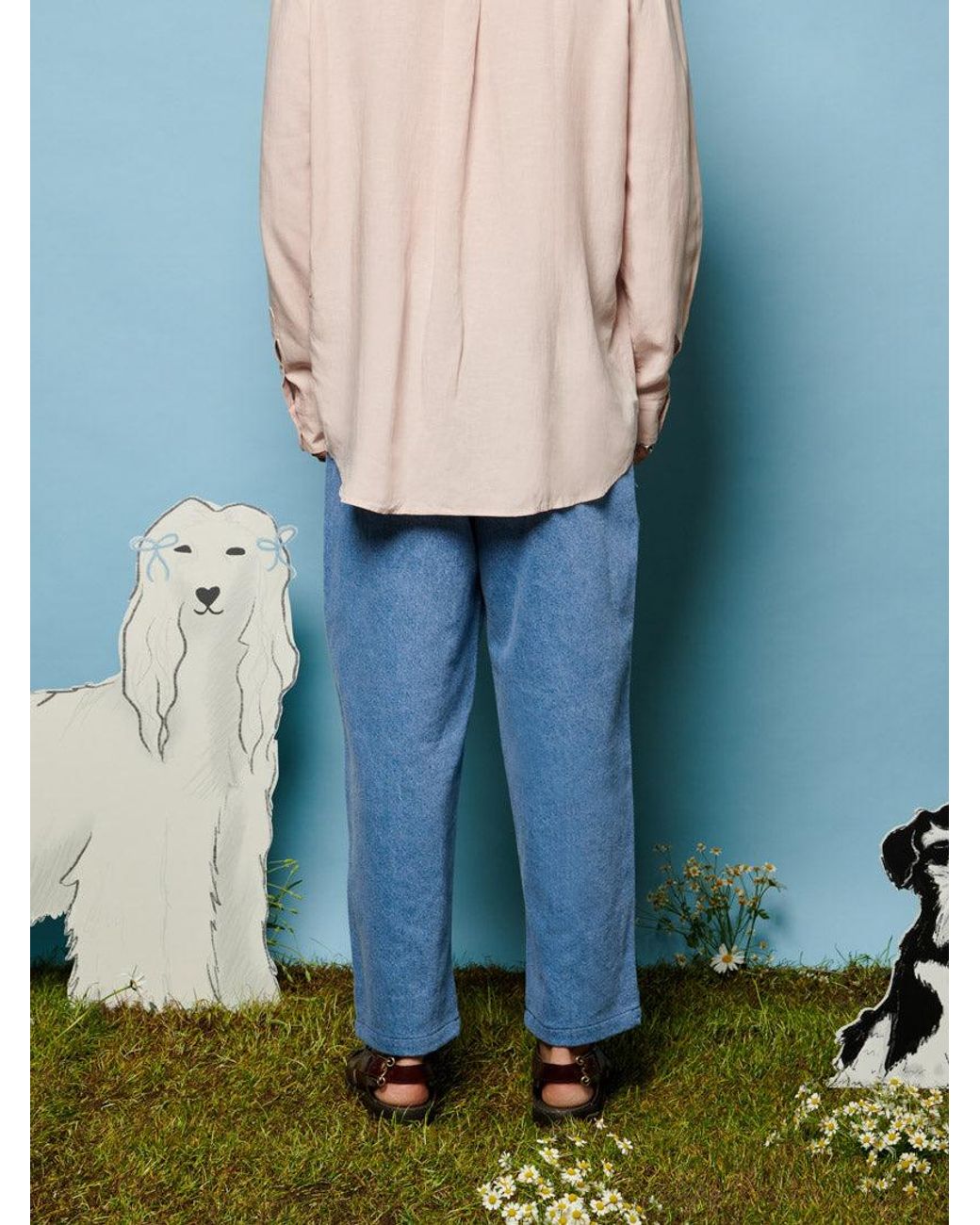Sister Jane Blue Honeycomb Denim Trousers