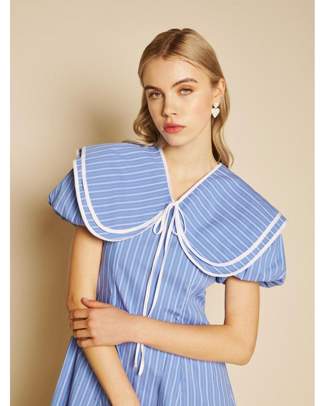Sister Jane Blue Tulip Stripe Mini Dress