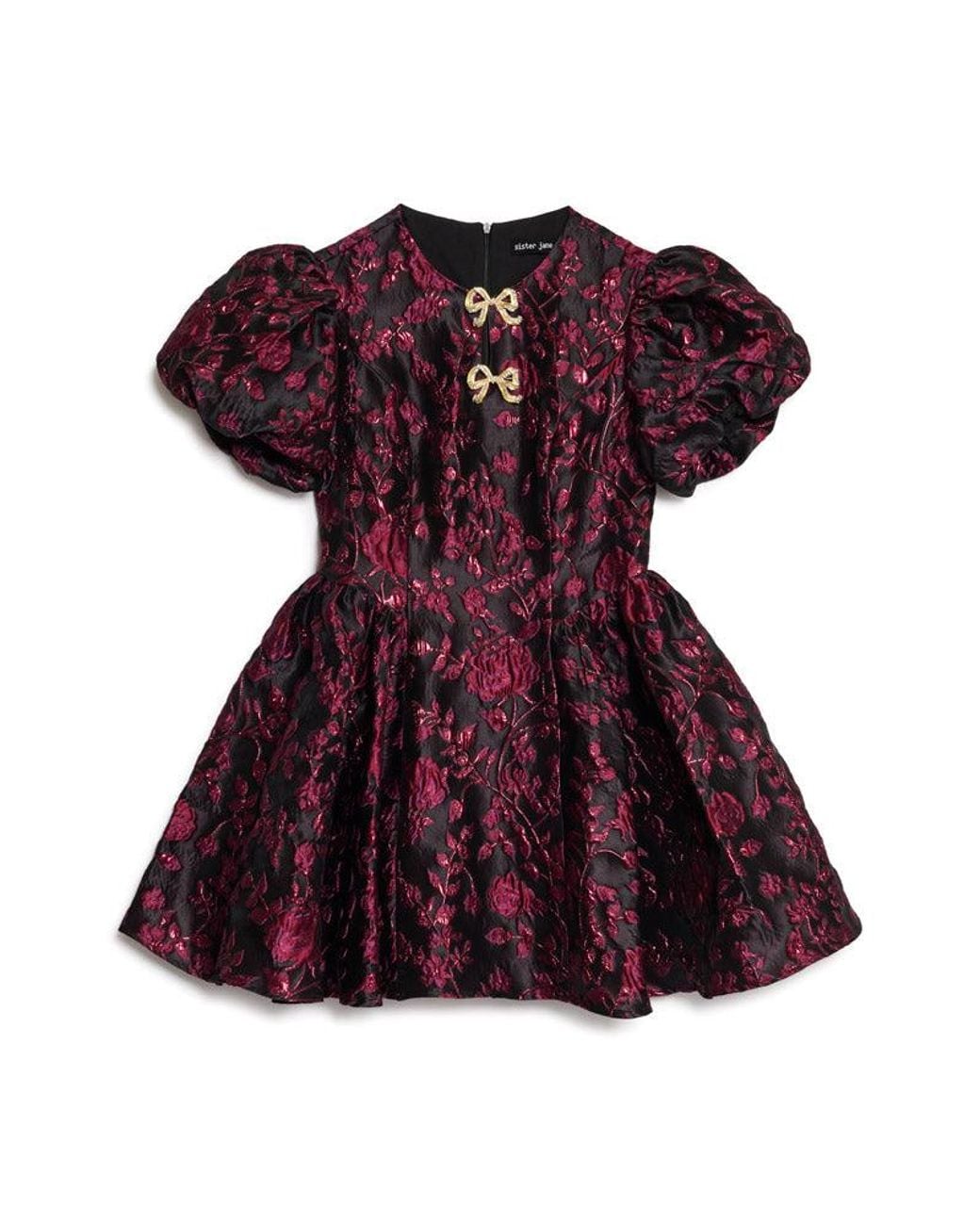 Sister Jane Purple Estate Jacquard Mini Dress