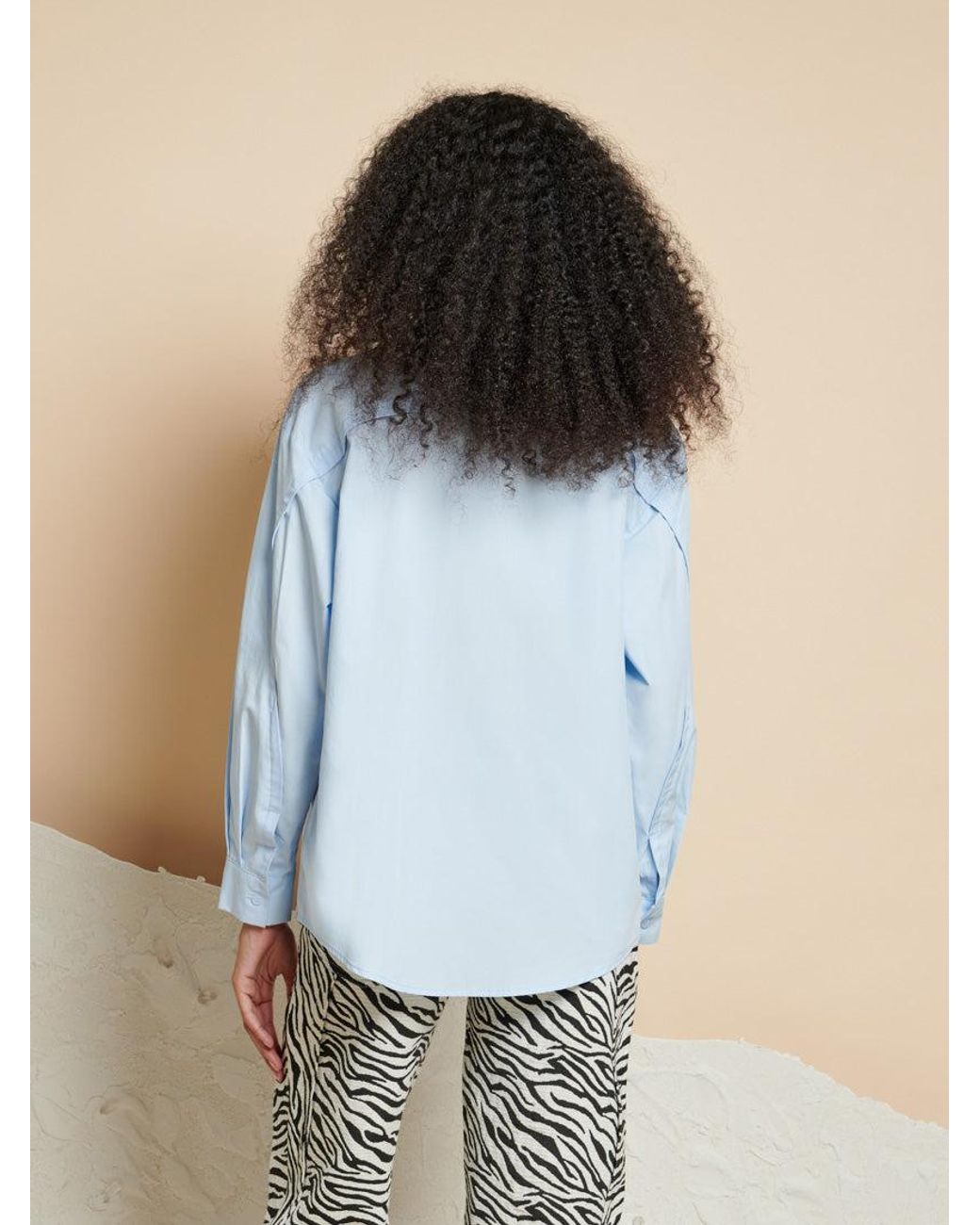 Sister Jane Blue Ghospell Nico Curved Seam Shirt