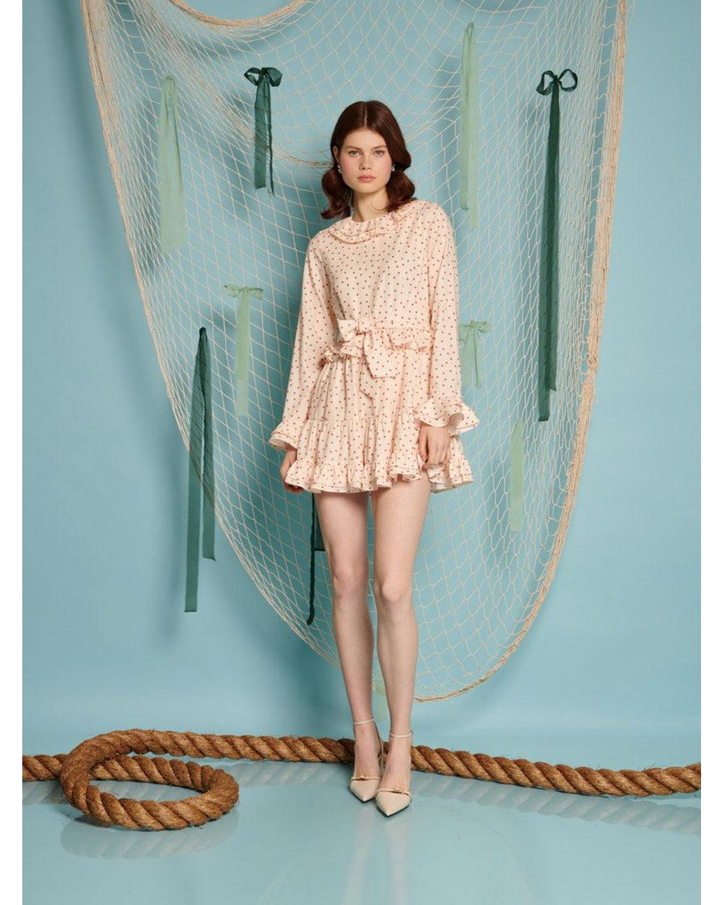 Sister Jane Green Betta Ruffle Mini Dress