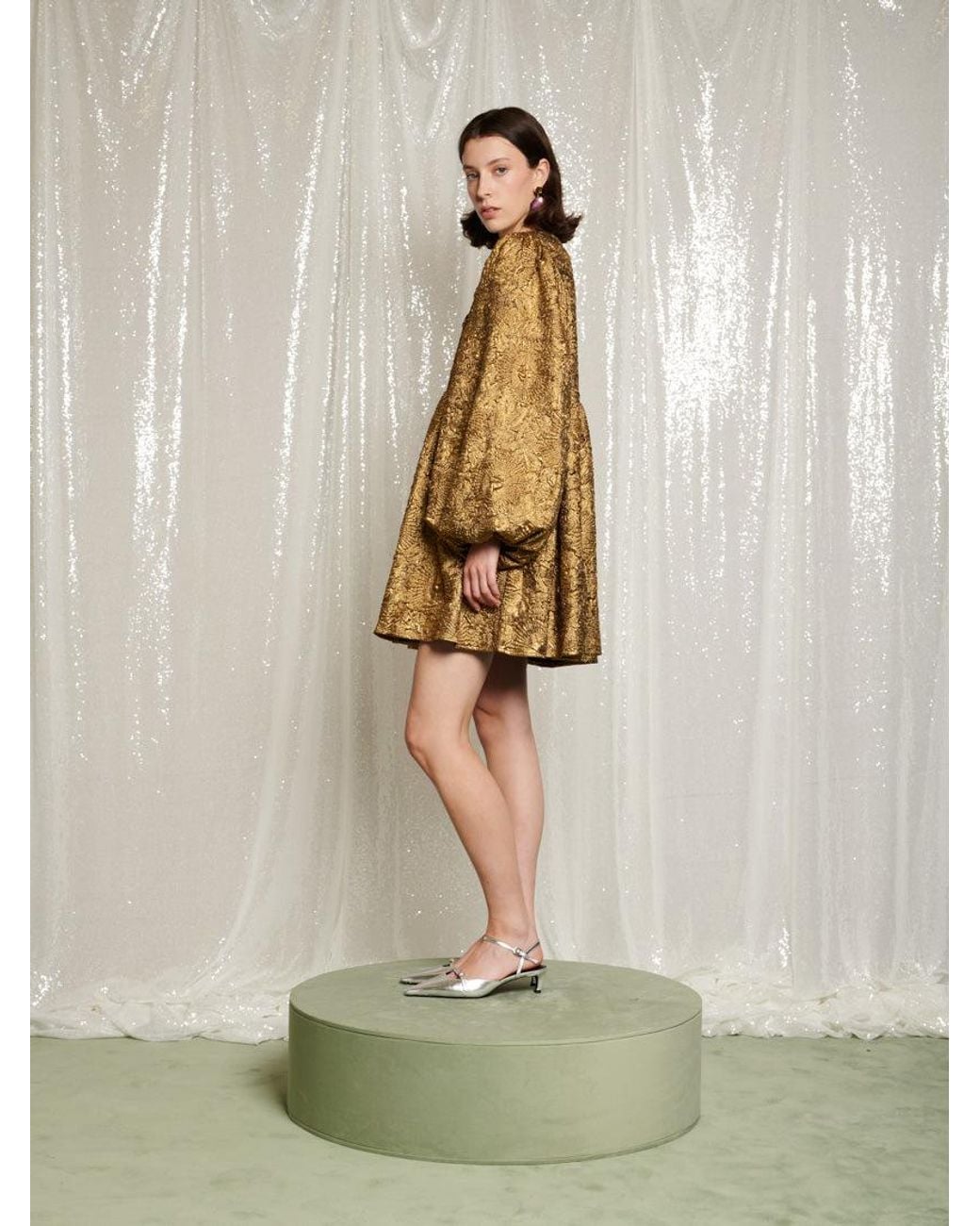 Sister Jane Natural Dream Masquerade Jacquard Mini Dress
