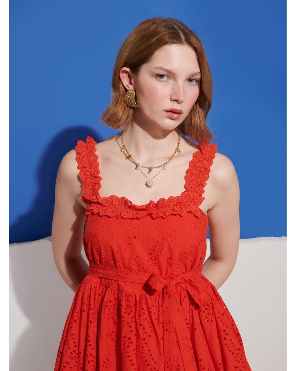Sister Jane Red Saffron Trim Mini Dress