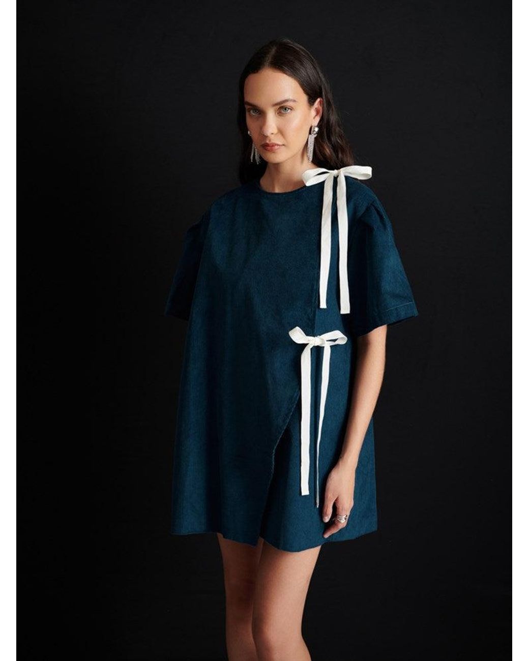 Sister Jane Black Ghospell Carmen Cord Wrap Dress