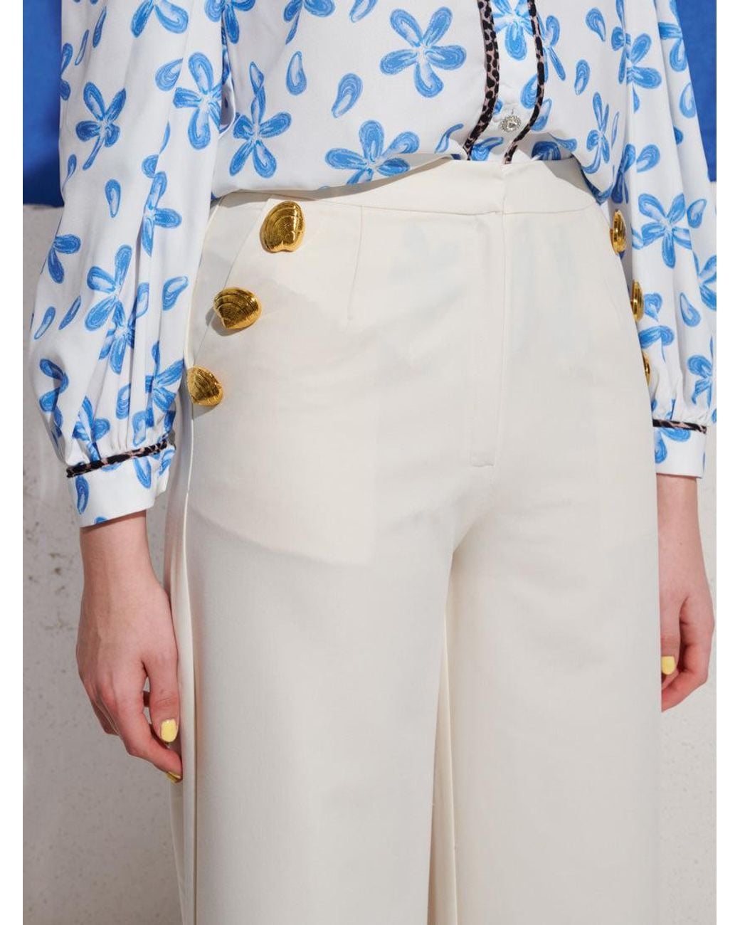 Sister Jane Blue Milos Brooches Trousers