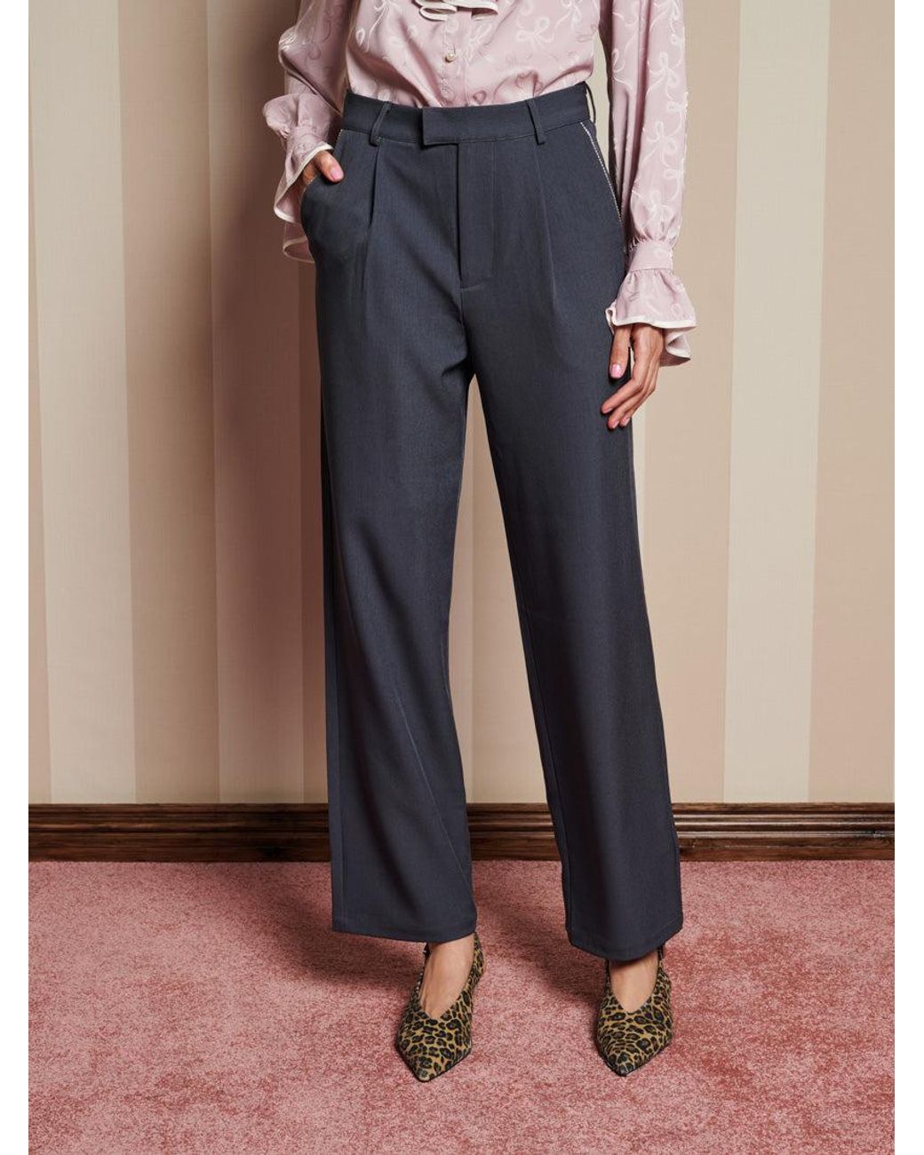 Sister Jane Multicolor Albert Trimmed Tailored Trousers
