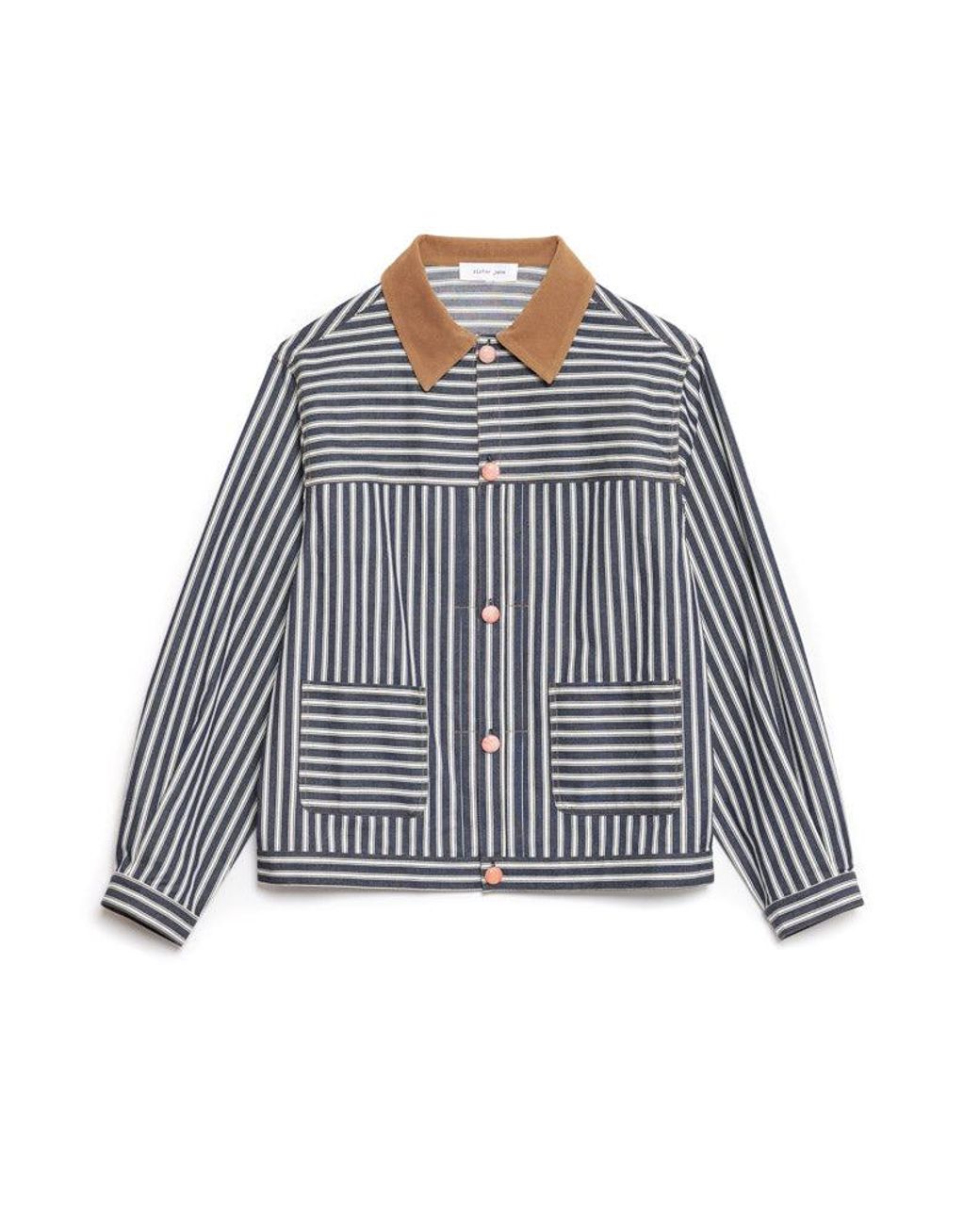 Sister Jane Blue Luis Striped Lightweight Jacket