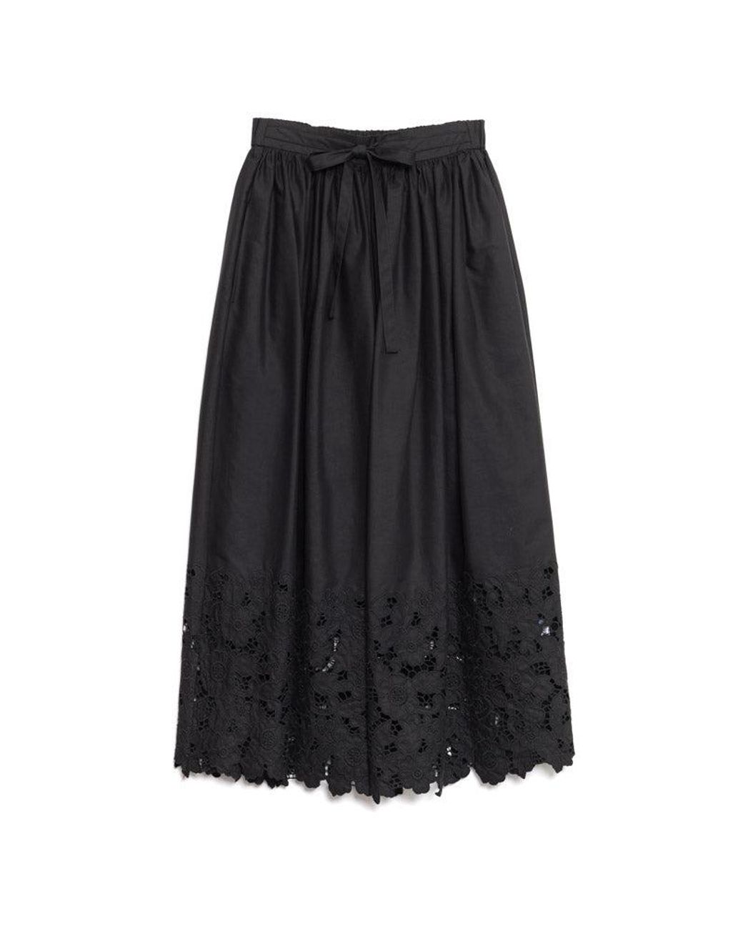 Sister Jane Black La Fiesta Embroidered Maxi Skirt