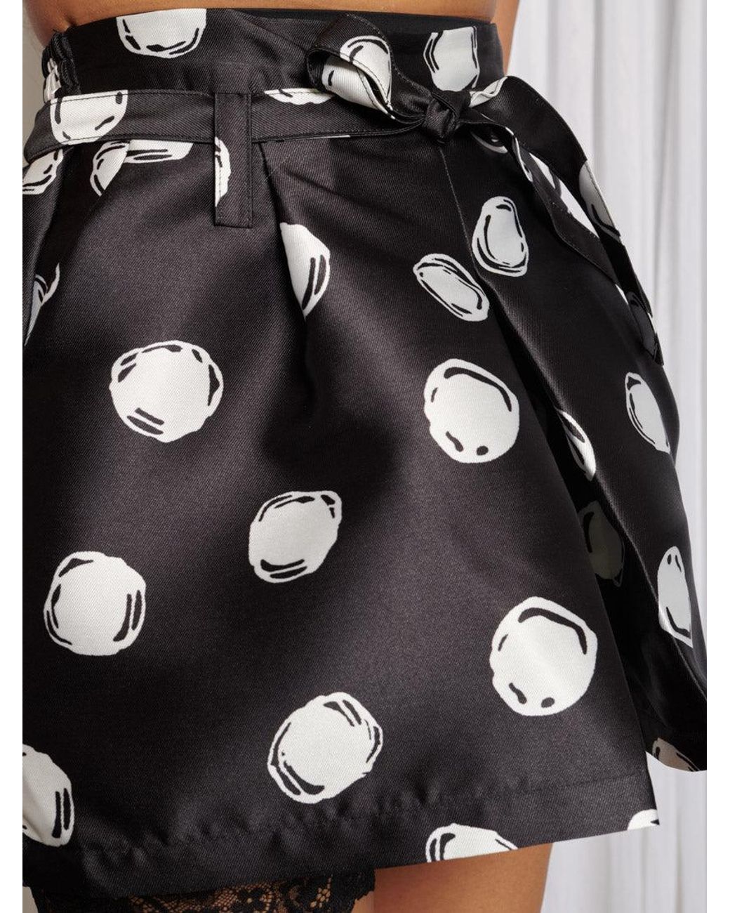 Sister Jane Black Illume Spot Belted Shorts