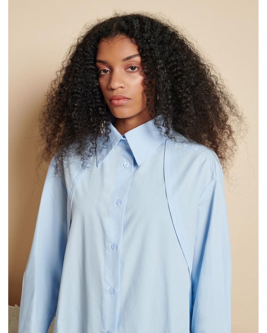 Sister Jane Blue Ghospell Nico Curved Seam Shirt