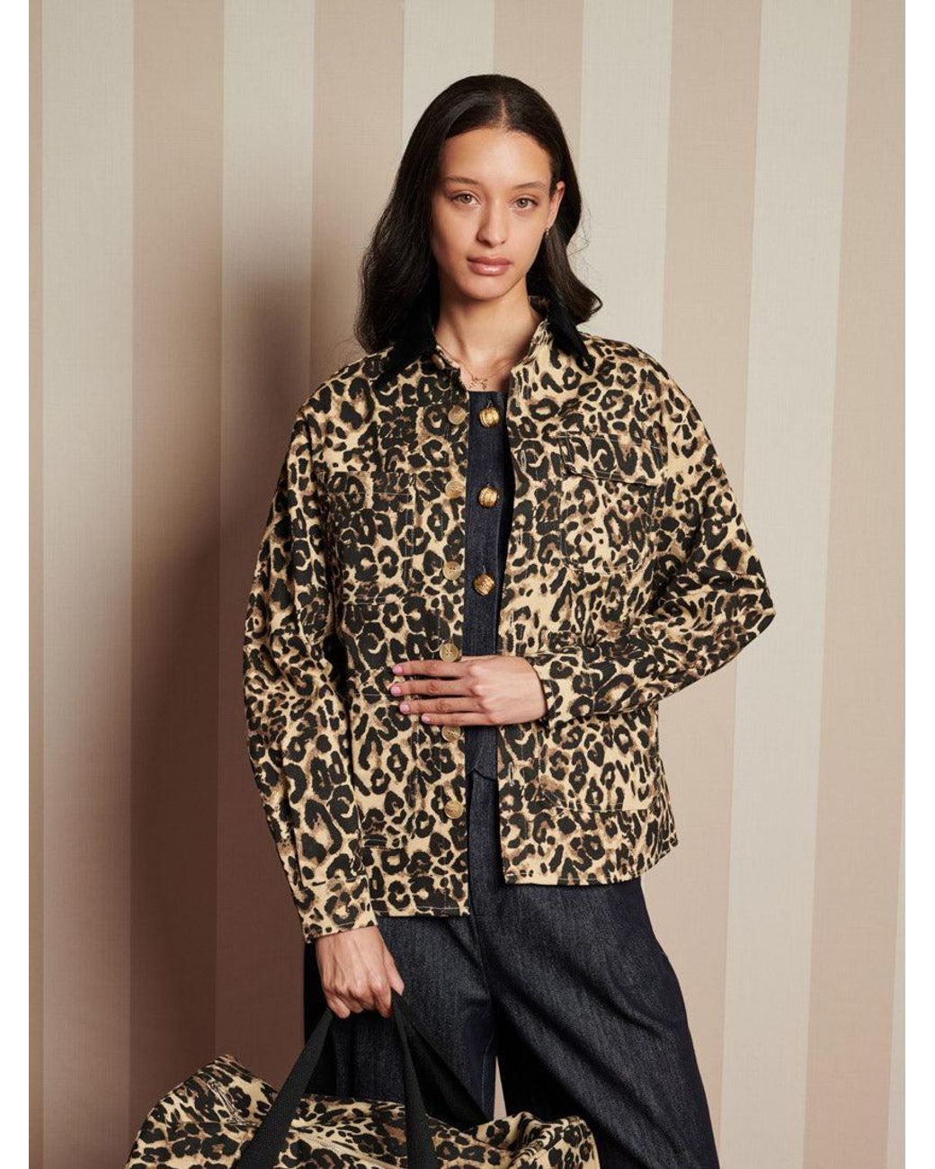 Sister Jane Natural Conrad Leopard Worker Jacket