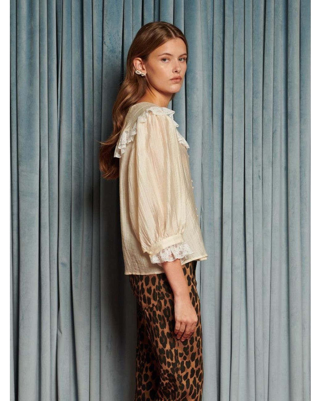 Sister Jane Gray Silken Collar Blouse