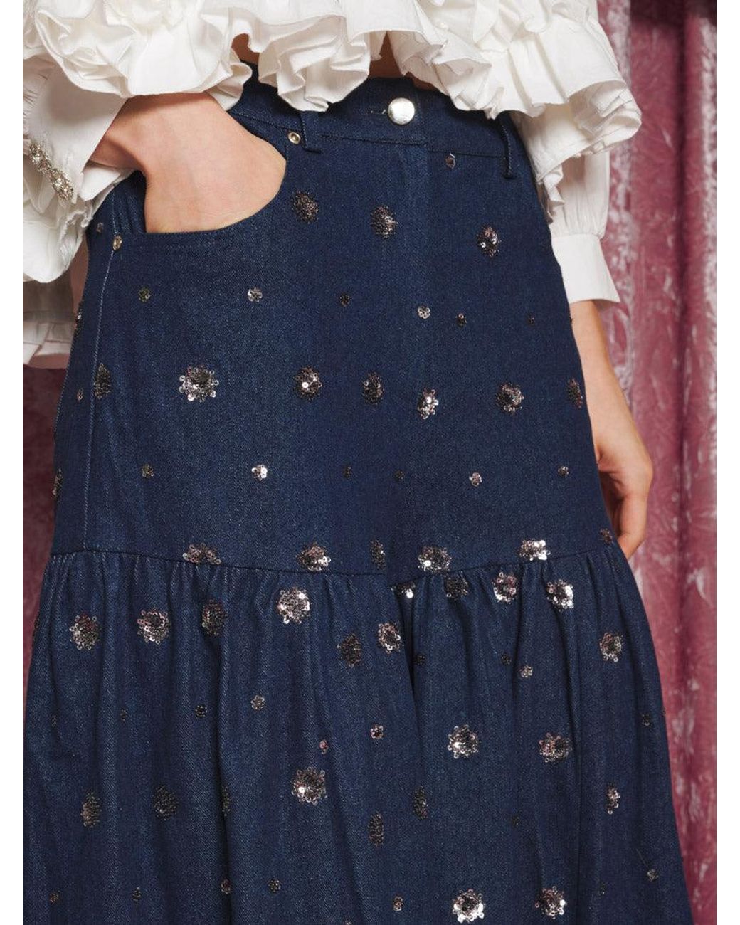 Sister Jane Blue Dream Lazuli Embellished Jeans