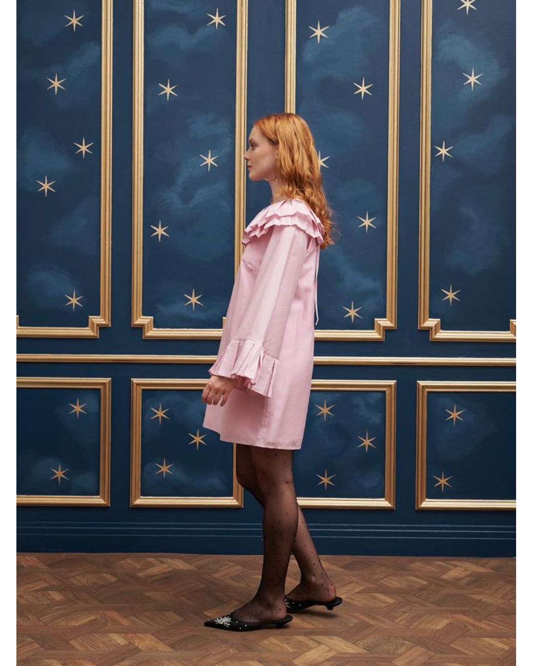 Sister Jane Pink Magic Pleat Mini Dress