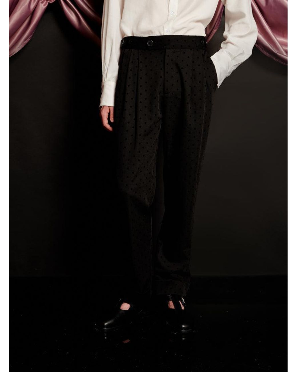 Sister Jane Black Frankie Polka Dot Tailored Trousers