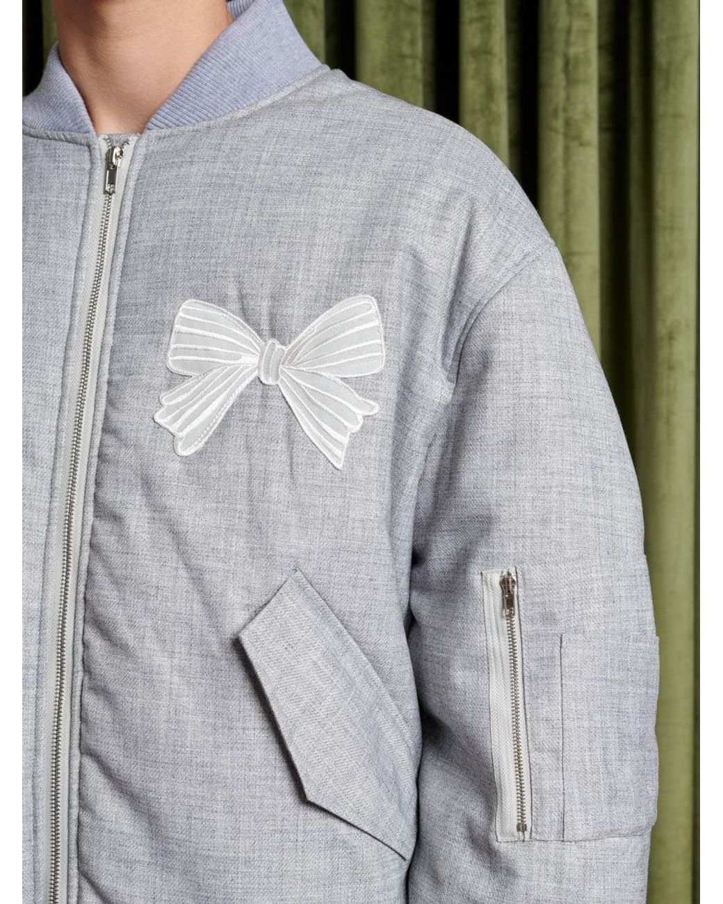 Sister Jane Green Heron Bow Bomber Jacket
