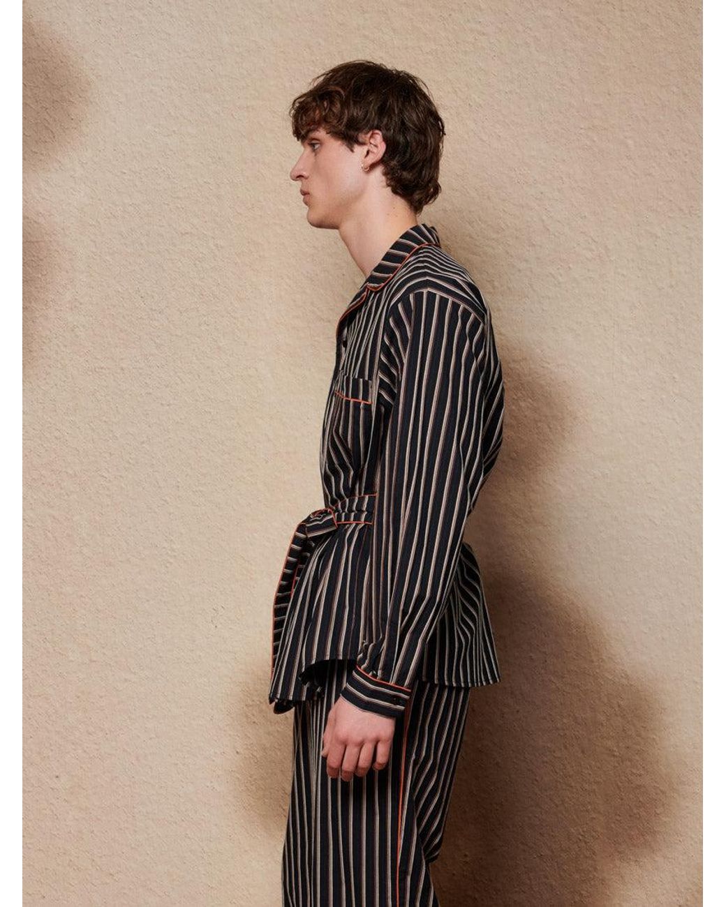 Sister Jane Brown Wisp Stripe Pyjama Shirt
