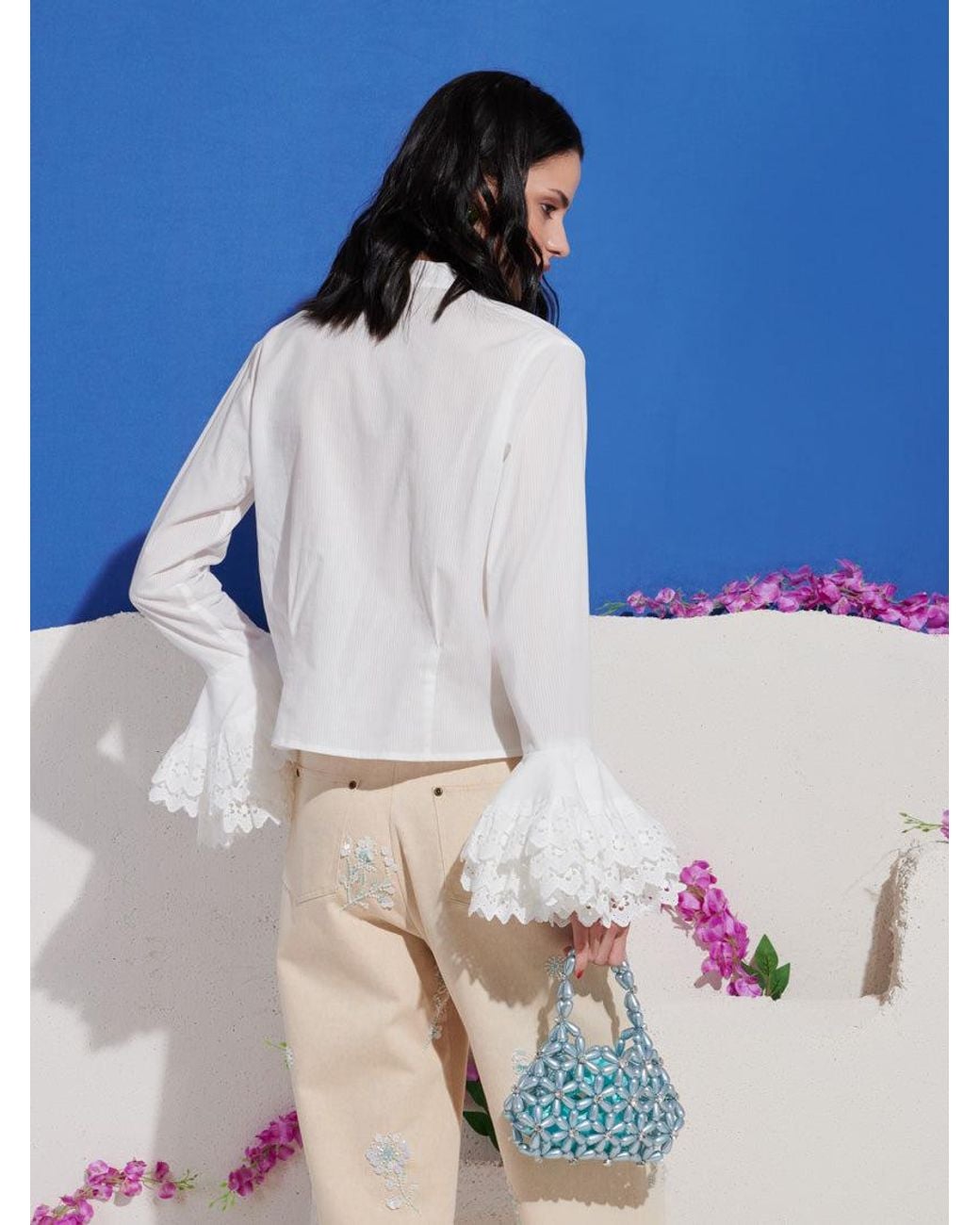 Sister Jane Blue Dream Neroli Trim Blouse