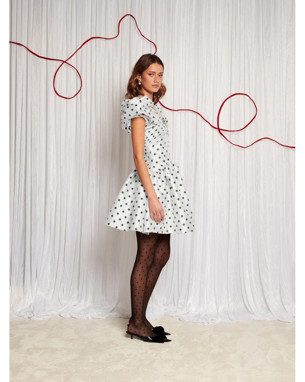 Sister Jane White Dream Raven Spot Mini Dress
