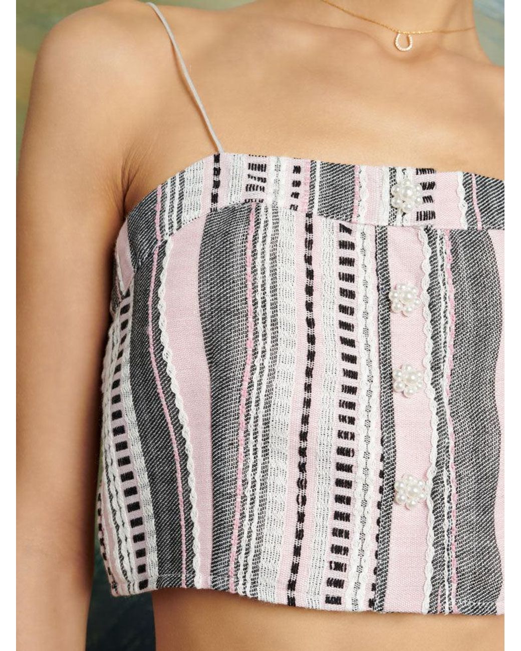 Sister Jane Green Dream Giselle Tweed Crop Top