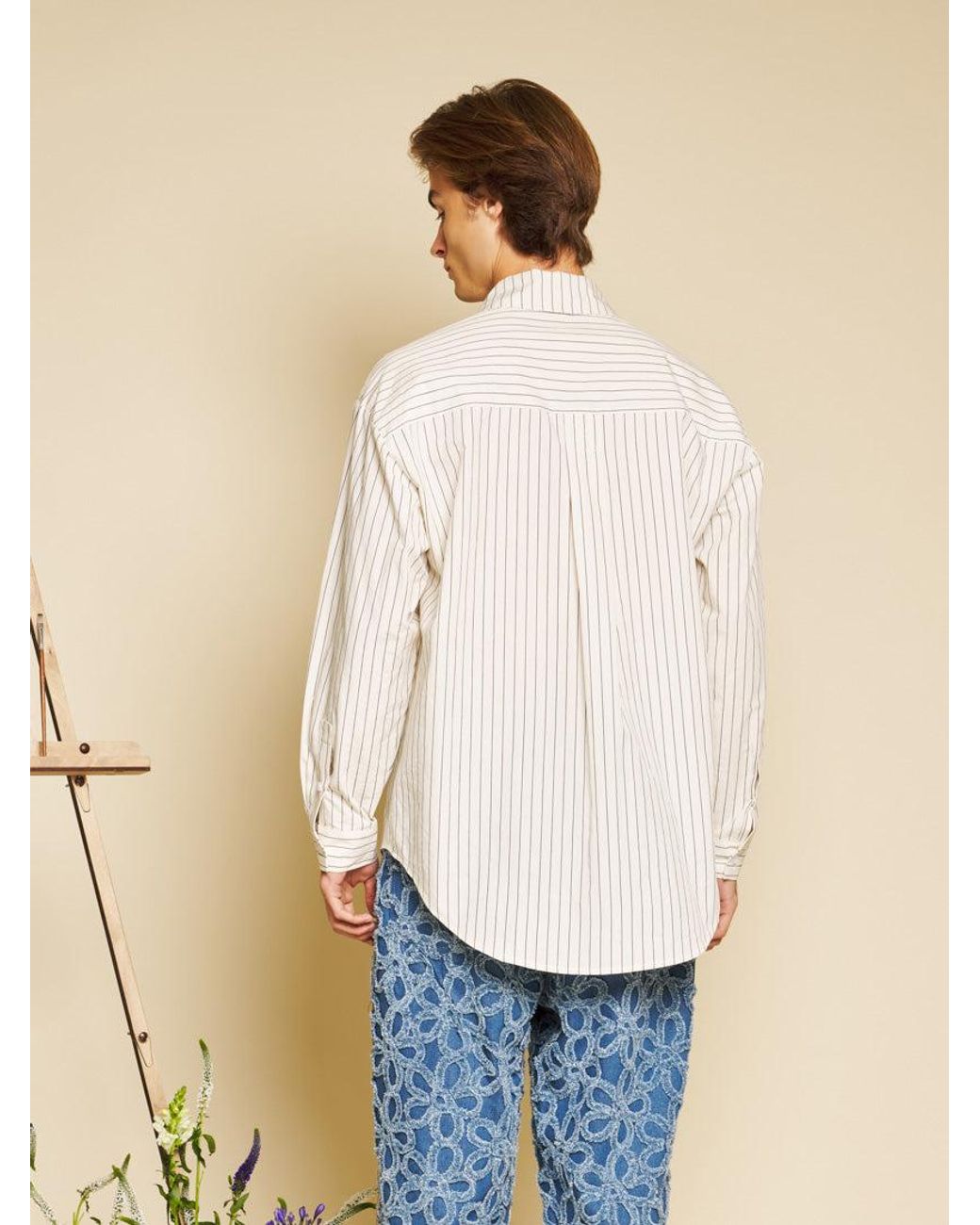 Sister Jane Natural Canard Oversized Shirt