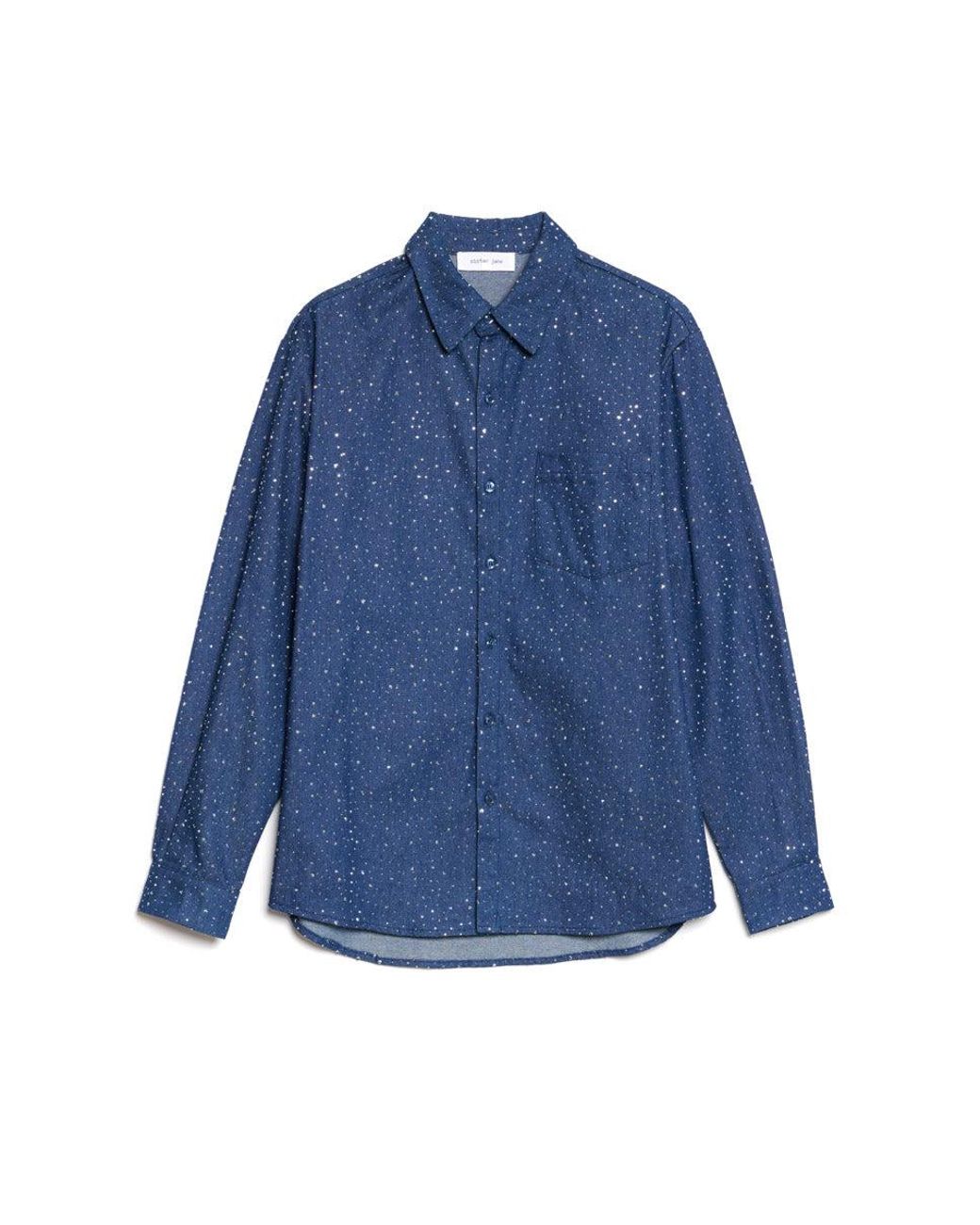 Sister Jane Blue Daze Embellished Denim Shirt